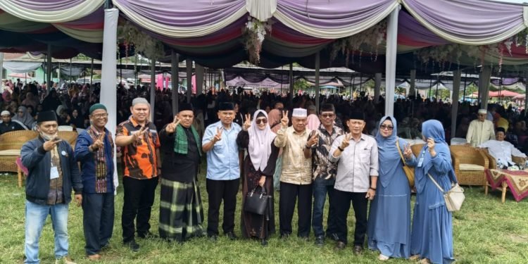 Forum Komunikasi Umat Muslim Gunung Maligas Simalungun Gelar Tabligh Akbar Maulid Nabi Bersama Calon Bupati Anton Saragih