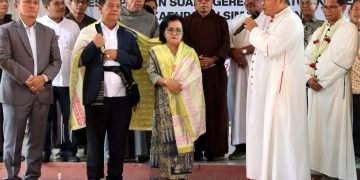 Uskup Agung Medan Beri Pemberkatan Bupati Simalungun Menjalankan Tugas Pemerintahan