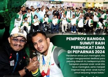 SUMUT  Barhasil Meraih Peringkat lima Pada Peparnas) XVII 2024 di Jawa Tengah