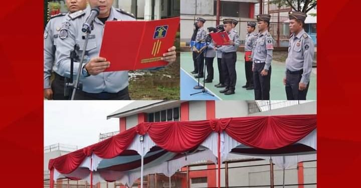 8 Petugas Resmi Naik Pangkat, Kalapas Pimpin Upacara Kenaikan Pangkat PI