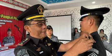 Lapas Narkotika Kelas  IIA Pematangsiantar Gelar Penyamatan Kenaikan Pangkat