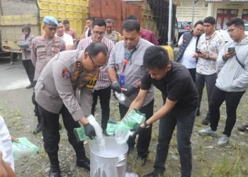 Polres Langkat Musnahkan Barang Bukti Sabu Seberat 21.426,58 Gram Sabu