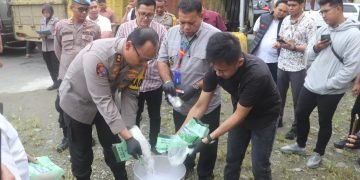 Polres Langkat Musnahkan Barang Bukti Sabu Seberat 21.426,58 Gram Sabu