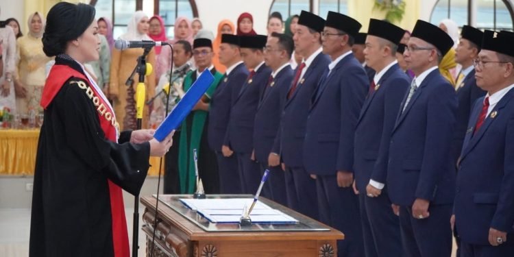Pj Bupati Langkat tekankan Sinergitas DPRD dan Kepala Daerah pada Pelantikan 50 Anggota DPRD Langkat Periode 2024-2029
