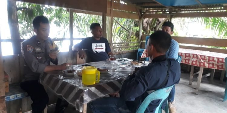 Polsek Pangkalan Susu Sampaikan Himbauan Kamtibmas Jelang Pemilu Damai 2024