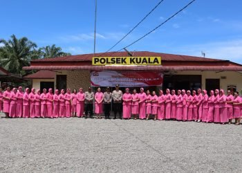 Kunjungan Kerja Ketua Bhayangkari Cabang Langkat Ny. Ayu David ke Pengurus Bhayangkari Ranting Kuala