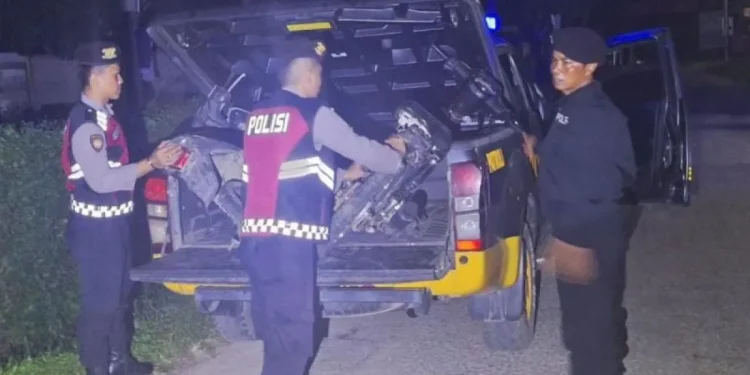 Polres Simalungun Mengamankan 4 Pelajar dan 6 Unit Sepeda Motor Saat Mengadakan Patroli di Jalan lintas