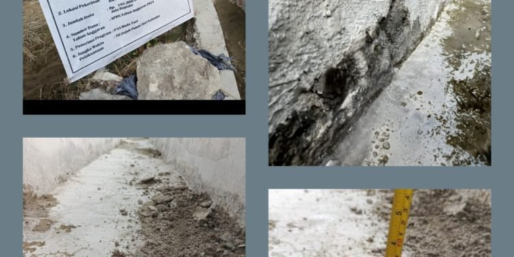 Proyek Program Percepatan Peningkatan Tata Guna Air Berupa Peningkatan Jaringan Irigasi Oleh P3A Muda Tani di Nagori Pardomuan Nauli Diduga Sarat Penyimpangan.