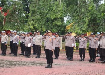 Polres Langkat Gelar Apel Siaga I untuk Pengamanan Pelantikan Presiden dan Wapres 2024