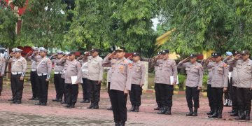 Polres Langkat Gelar Apel Siaga I untuk Pengamanan Pelantikan Presiden dan Wapres 2024
