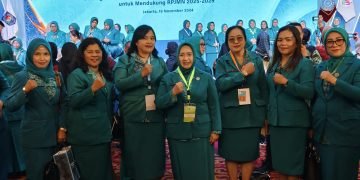 Pjs Ketua TP PKK Kota Pematangsiantar Ny Sonya Sofia TS Matheos Tan SCom menghadiri Rapat Koordinasi Nasional (Rakornas) TP PKK Tahun 2024