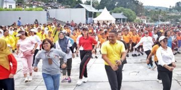 Semarakkan Road to Aquabike World Championship 2024, Pemkab Simalungun Gelar Fun Walk dan Senam Masal