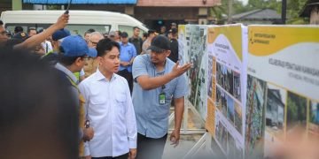 Walpres Gibran Rakabuming Raka Bersama Wali Kota Medan Tinjau Penataan Kawasan Medan Belawan Bahari