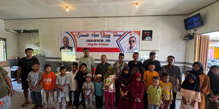 Syukuran HUT ke-4, Media Online Jenews.id Santuni Anak Yatim