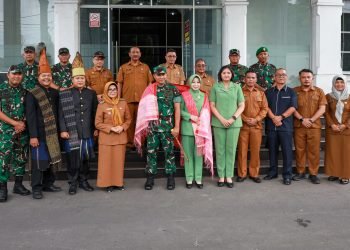 Wali Kota dr Susanti Didampingi Sekda Junaedi Antonius Sitanggang Sambut Kunjungan Silaturahmi Pangdam I Bukit Barisan di Balai Kota