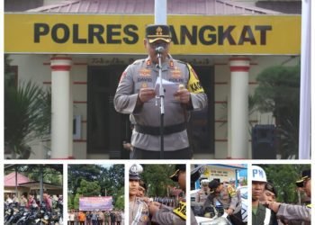 Polres Langkat Siap Amankan Natal dan Tahun Baru: Apel Gelar Pasukan Operasi Lilin Toba 2024