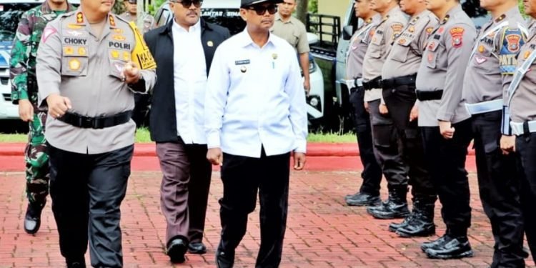 Wakil Bupati Simalungun Hadiri Apel Gabungan Siaga Bencana di Polres Simalungun