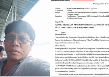 DPP LSM Kerista Akan Laporkan Dugaan Korupsi Dinas Pendidikan Siantar Ke Kejari Siantar