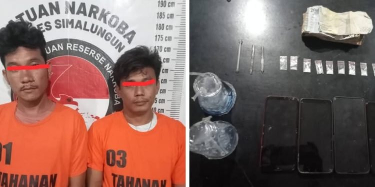 Dua Tersangka dan 1.67 gram Sabu Diringkus Polisi di Simalungun