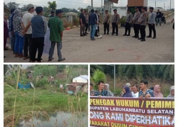 Akibat Pembangunan Perumahan Aliran Air Berubah Jadi Danau, Masyarakat Labusel Minta Tanggungjawab Pihak Pengembang