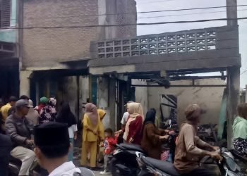 Sijago Merah Lantak Tiga Ruko di Jalan Rakyat Tanjung Tiram