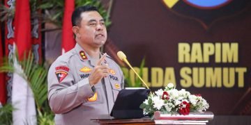 Dirlantas Polda Sumut dan Kasat Lantas sejajaran Polda Sumut mengikuti Rapim Polda Sumut Tahun 2025