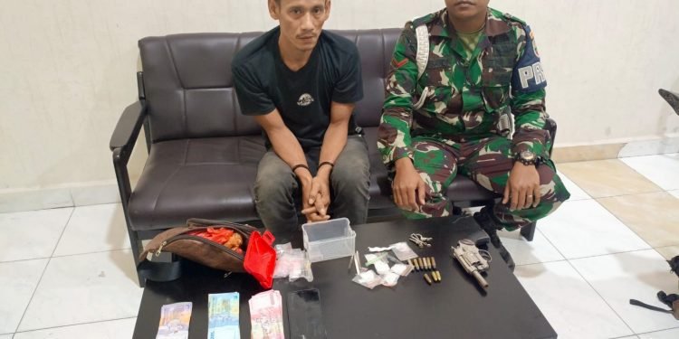 Tim Intel Korem 022/PT Gagalkan Peredaran Narkoba, Tangkap Pengedar dan Berhasil Mengamankan Senjata Pabrikan