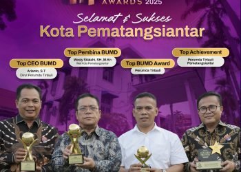 Perumda Air Minum Tirta Uli Pematangsiantar Raih Empat Penghargaan Di ajang TOP BUMD Awards 2025