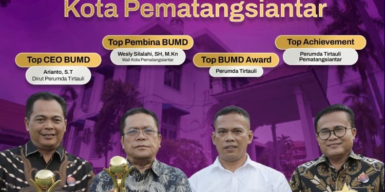 Perumda Air Minum Tirta Uli Pematangsiantar Raih Empat Penghargaan Di ajang TOP BUMD Awards 2025