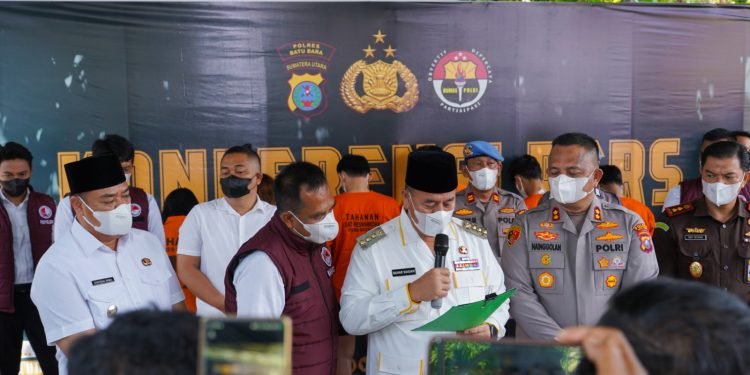 Berantas Narkoba, Bupati Batu Bara Bersama Polres Musnahkan Barang Bukti Narkoba