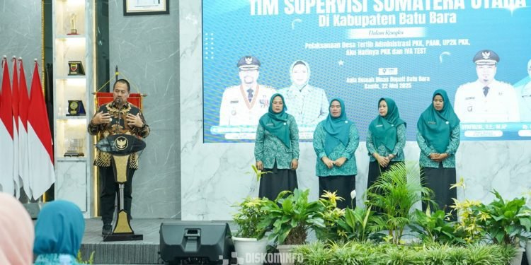 Bupati Batu Bara Bersama Ketua TP PKK Kabupaten Batu Bara Sambut Hangat Kunjungan Tim Supervisi TP PKK Provsu