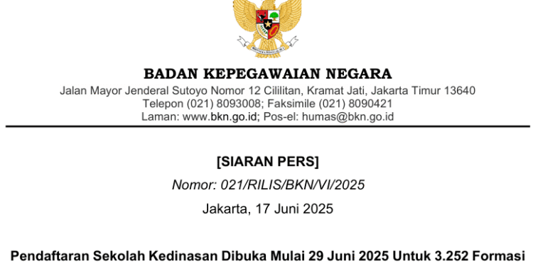 Pendaftaran Sekolah Kedinasan Dibuka Mulai 29 Juni 2025 Untuk 3.252 Formasi