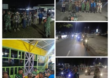 Koramil 14/Raya Gelar Patroli Skala Besar Bersama Komponen Pendukung Mitra Jaring