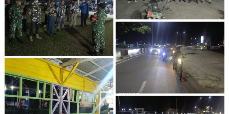 Koramil 14/Raya Gelar Patroli Skala Besar Bersama Komponen Pendukung Mitra Jaring