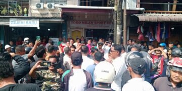 Ratusan Massa Geruduk Rumah Terduga Penghina Masyarakat Nias di Gunungsitoli