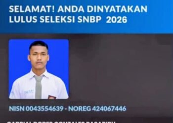 Putra Pamalian Hudopanauli Lulus SNBP 2026, Harapan Baru Masa Depan dari Pelosok Tapanuli Tengah