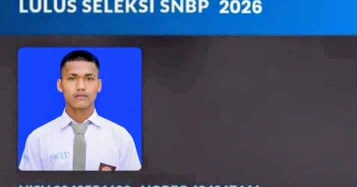 Putra Pamalian Hudopanauli Lulus SNBP 2026, Harapan Baru Masa Depan dari Pelosok Tapanuli Tengah