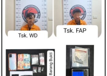 Kurang 1 Jam, Polres Batu Bara Ringkus 2 Pengedar Narkoba dari Dua Lokasi Berbeda