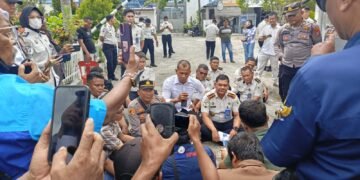 Kapolsek Talawi  Kawal Aksi Unras Pers Batu Bara di Lapas Kelas II Labuhan Ruku