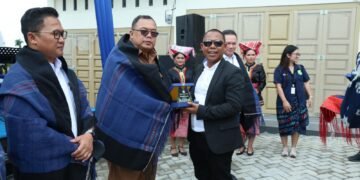 Wali Kota Pematangsiantar Wesly Silalahi Menghadiri Acara Akad Massal KPR Subsidi Perumahan Manutur Indah Simarimbun