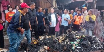 Wali Kota Pematangsiantar, Wesly Tinjau Lokasi Kebakaran Pasar Dwikora