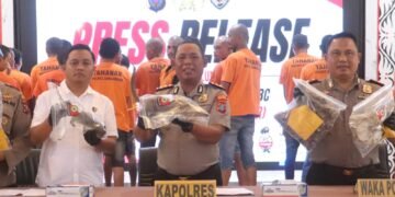 Sat Reskrim Polres Simalungun Rilis Pengungkapan 43 Kasus 3C, 69 Tersangka Diamankan