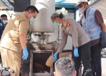 Polres Pematangsiantar Musnahkan Barang Bukti Narkotika Hasil Tangkapan : Ganja 77 Kg dan Sabu 1,1 Kg