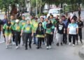 Wali Kota Wesly Jalan Santai dan Senam Sehat di Festival Rakyat Nobar Bola Gembira