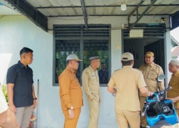 Bupati Batu Bara Tinjau Bantuan Stimulan Pembangunan Rumah Pascabencana di Desa Sentang