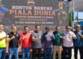 Satukan Rasa Kebersamaan Dandenpom I/5 Medan, Gelar Nobar Piala Dunia Bersama Masyarakat Belawan
