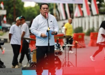 Wali Kota Wesly dan Ketua TP PKK Ny Liswati Hadiri CFD Rangkaian Peringatan HUT ke-81 Kemerdekaan RI