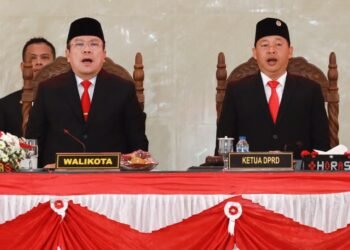 Wali Kota Wesly dan Forkopimda Saksikan Pidato Kenegaraan Presiden Prabowo di DPRD