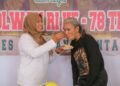 Wakil Wali Kota Herlina Olahraga Bersama di Hari Jadi Polwan ke-78