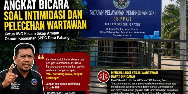 Ketua IWO Batu Bara: Jangan Intimidasi dan Lecehkan Wartawan, SPPG Harus Siap Diawasi